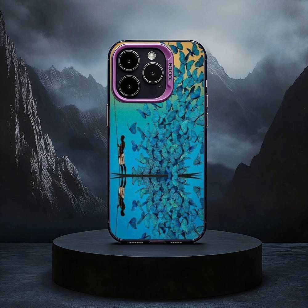 S-Surreal F-Figure A-Art Phone Case For iPhone17,16,15,14,13,12,11 Plus,Pro Max Black Candy Silver Phone Case