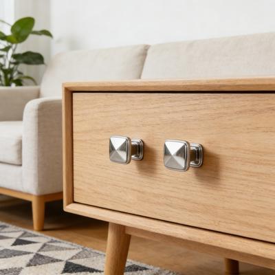 Door Knobs Polished Chrome Finish Zinc Alloy Interior Door Handle Decorative Non-Latching Drawers Cabinets Handle