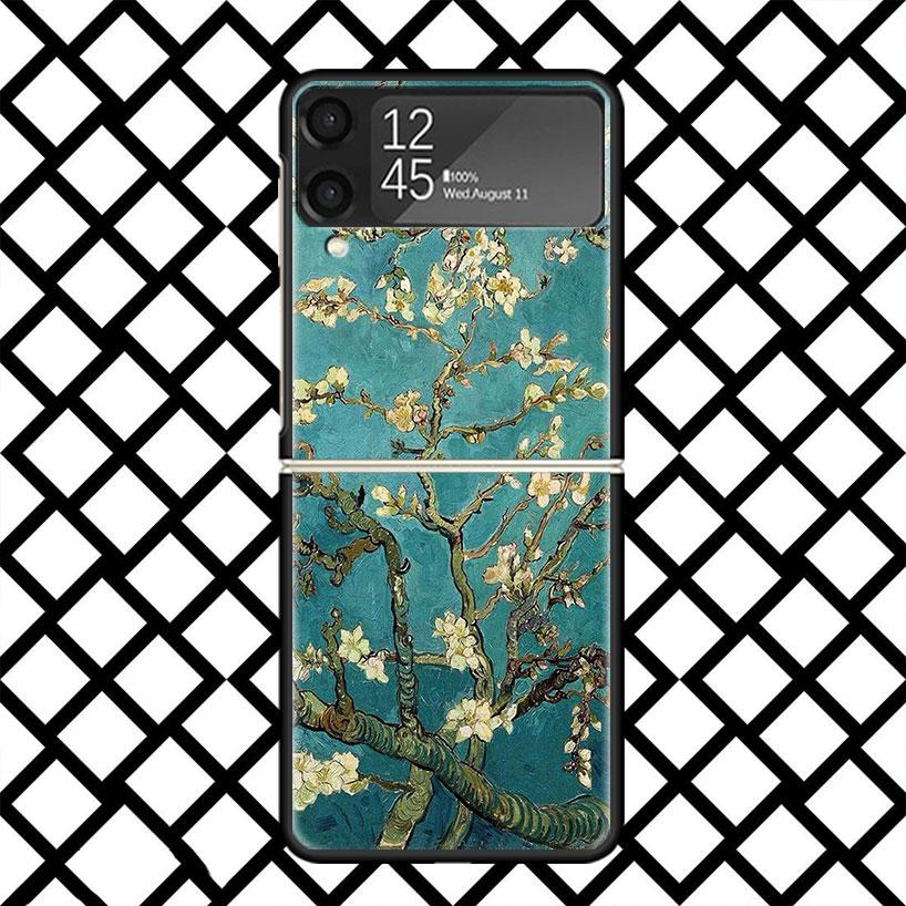 Van Gogh Oil Art Painting Phone Case For Samsung Z Flip 7 6 5 4 3 Galaxy ZFLIP7 ZFlip6 5G Flip5 Flip4 Flip3 5g Black Hard Cover