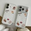 Transparent Drop-Proof Space Shell for Apple 17 Pro Max/Puppy Bread Design