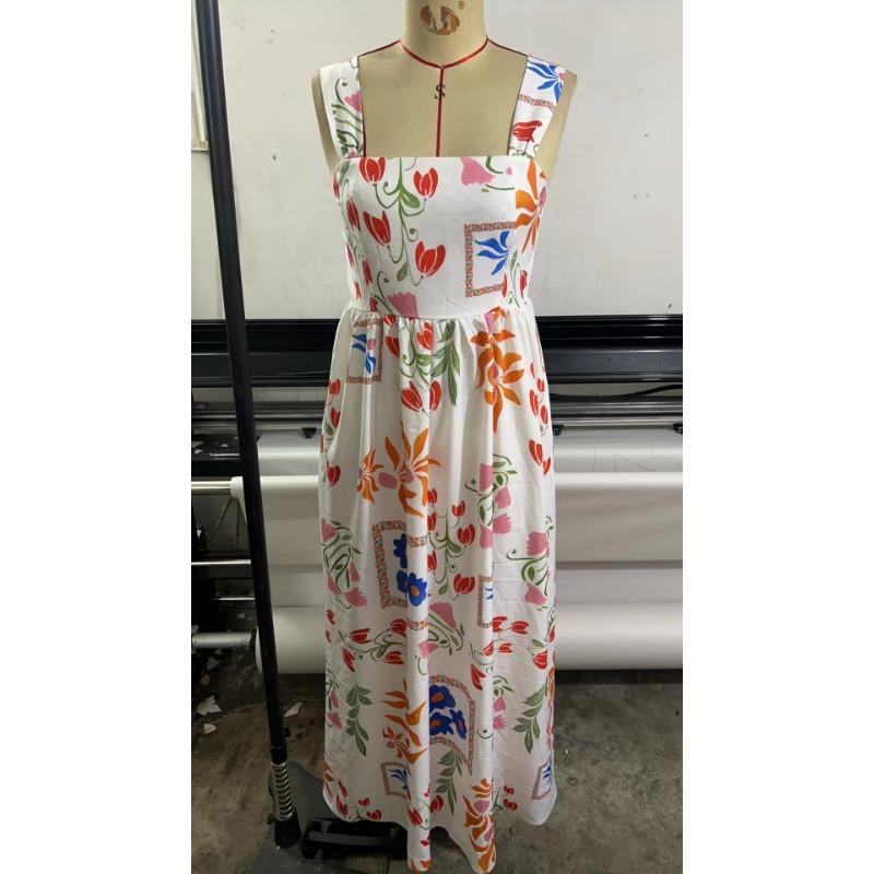 Spring/summer Fashion Floral Print Dress for Women