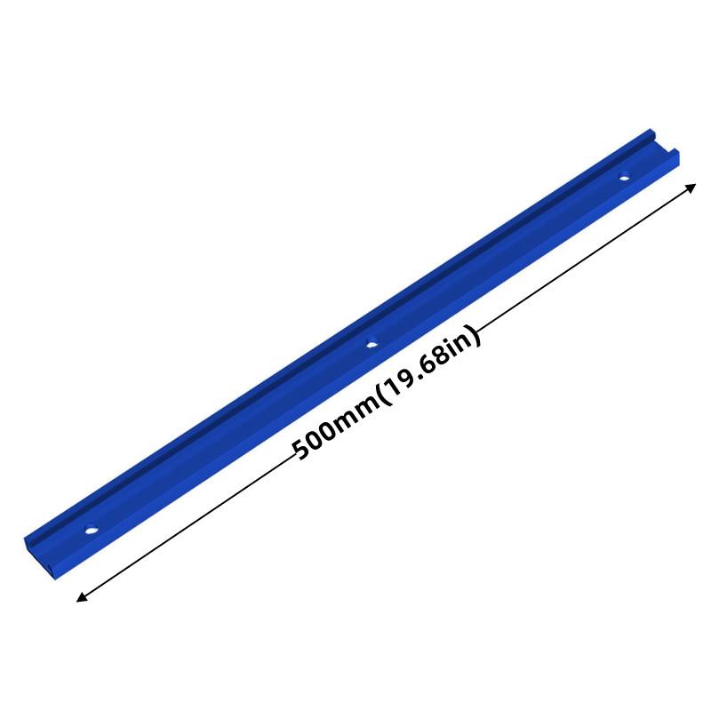 T Track 30-50cm, Aluminium T-track Woodworking Standard Miter Gauge Guide Chute T Track T Slot Wood Tool for Workbench Table Saw