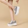 Thick-soled Hollow Fashion Casual Shoes for Women In Summer Woven Mesh White Shoes All-match Platform Shoes
