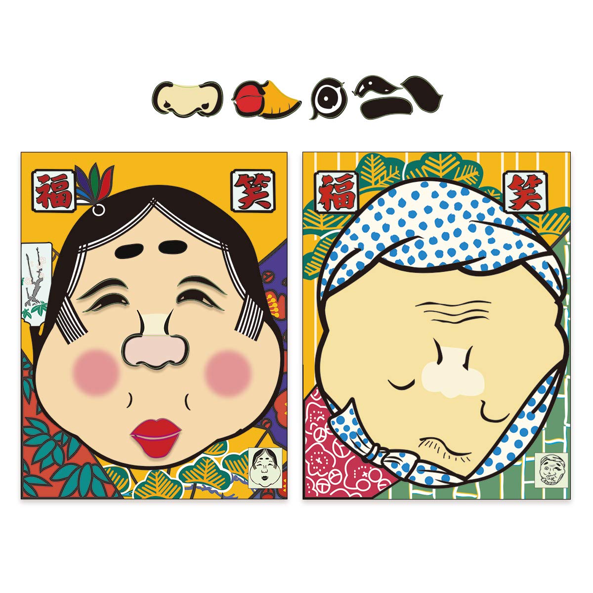 

CINECE Fukuwarai New Play Set with Okame and Hyottoko Patterns of Year s (Set 2)