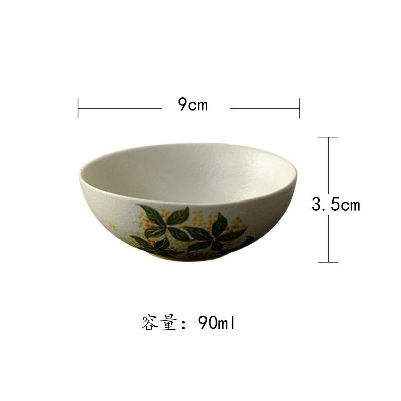 

2pc/lot Hand-painted Osmanthus Teacup Luxury Tea Bowl Single Cups Tea-tasting Meditation Cup Jianzhan Master Cups Teaware 90ml As Your Choose