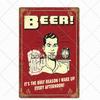 Beer Vintage Metal Tin Signs Bar Poster Pub Club Cafe Wall Decoration Retro Plaque Home Decor 20*30cm