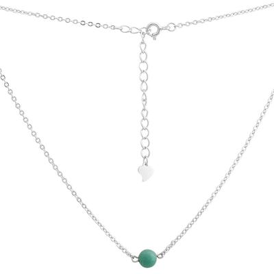 Silver Necklace with Turquoise, Item Weight 2.39 G (2146872)