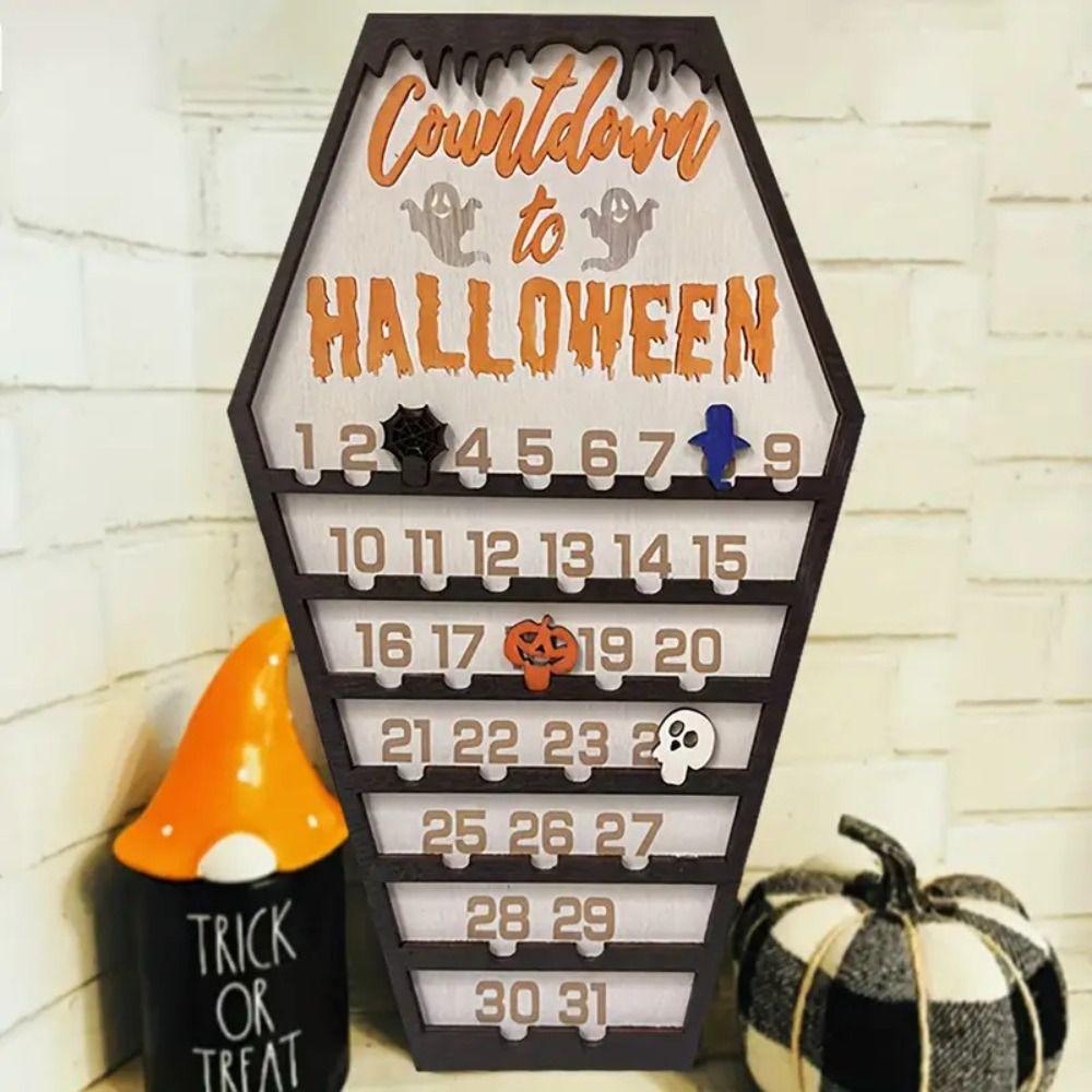 Pumpkin Ghost Halloween Theme Countdown Calendar Exquisite Holiday Decor Desktop