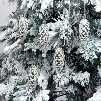 5 Piezas Colgante Piña de Pino Navideño Adorno Árbol de Navidad Bola de Piña de Pino Pintada Feliz Navidad Decoraciones para el Hogar