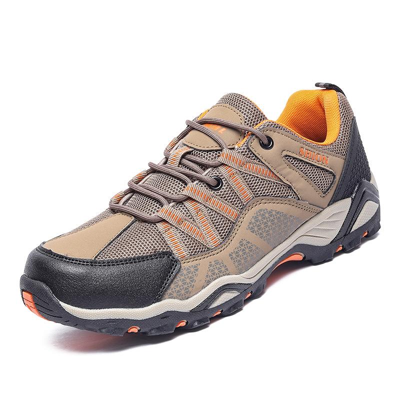 Men's Hiking Shoes Plus Size Men's Outdoor Low-Top Mesh Breathable Hiking Shoes Fashionable All-Match Sports Travel Shoes