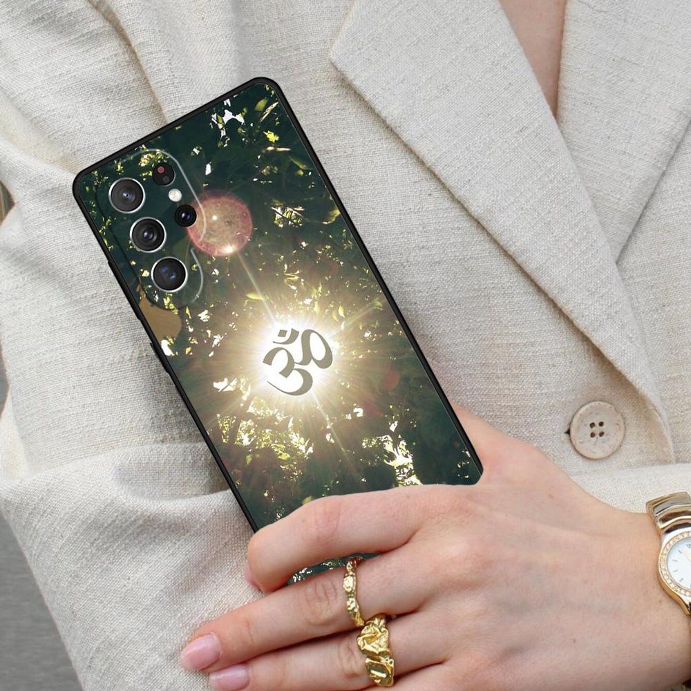 Aum Om Namaste Symbol Zen Yoga SOFT Cell Phone Case for Samsung Galaxy S26 Ultra S25 S24 S23 S22 S21 S20 Note10 Cover