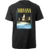 Nirvana-Kurt Cobain-Stage Jump - Black T-shirt