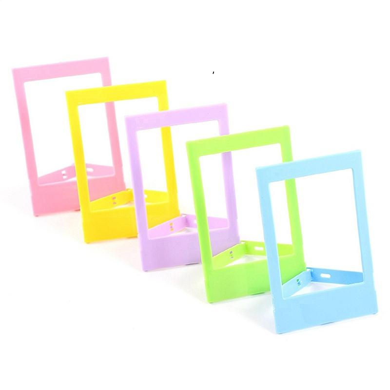 5Pcs 3" Desk Photo Frame Picture Frames For Fujifilm Instax Mini Colorful Diy Photo Frame Fridge Refrigerator Picture Frame