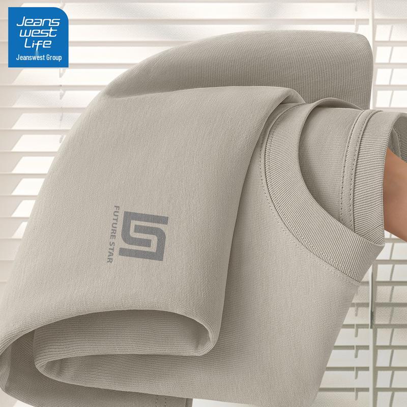 JEANSWEST LIFE Men s 2025 Emblem Print Pure Cotton T-Shirt L