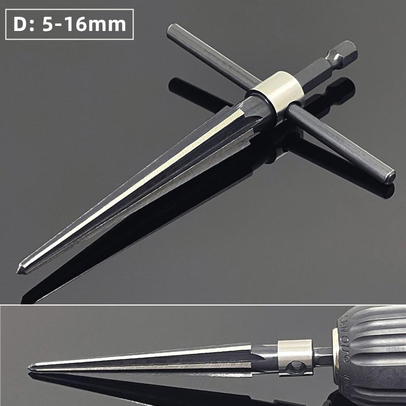 Taper Reamer Hand Metal Bridge Reamer Deburring Enlarge Pin Hole Handheld Reamer Wood Plastic Drilling Chamfer Reaming Tools