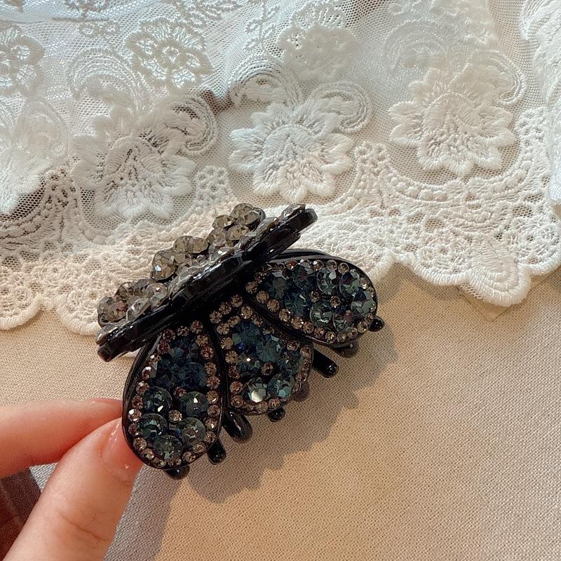 

Супер блестящая заколка для волос со стразами, корейский новый стиль, аксессуары для волос, роскошный зажим для хвостика, средний размер, краб для волос