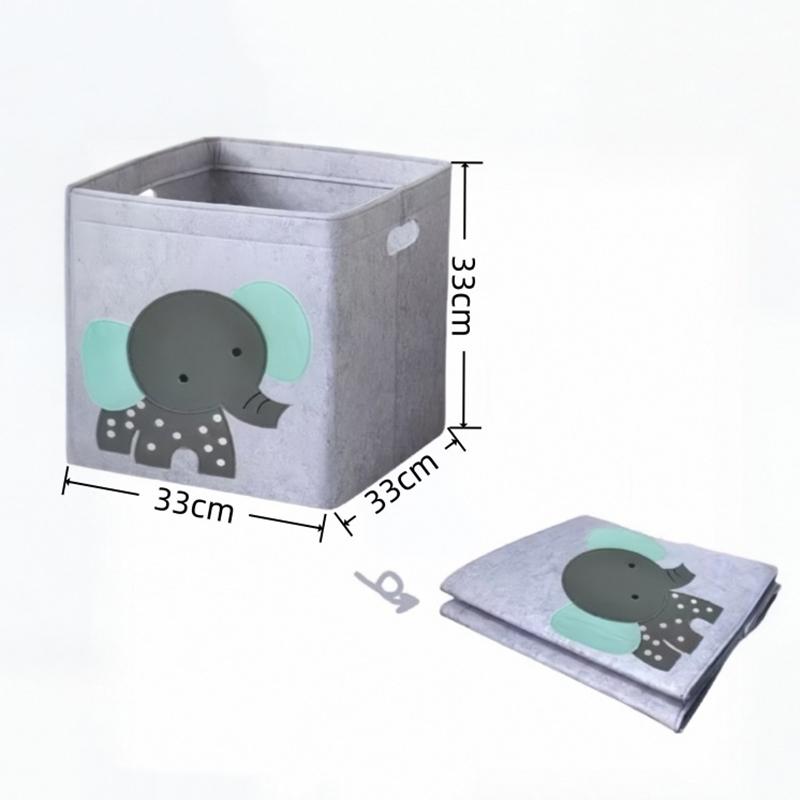 Cub pliabil Cutie de depozitare pentru jucării, cutie organizatoare pentru jucării pentru copii, coș de depozitare din pânză din pâslă, pentru coșuri de jucării pentru creșă de animale din desene animate