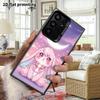 Phone Case: 2D Flat Samsung Galaxy A34 A35 M05 M06 S20 S22 S21 FE Plus 5G Protective Case, Couples Style, Crescent Moon Pink Rabbit, Christmas and Hal