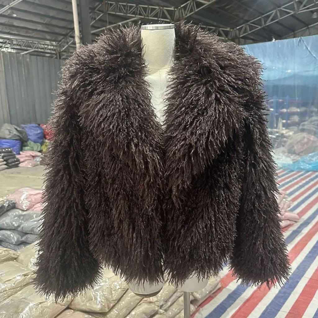 Imitation Short Beach Wool Women Fox Fur Coat New Autumn Winter Warm Fur Coat Faux Temperament Elegance Women for Coat