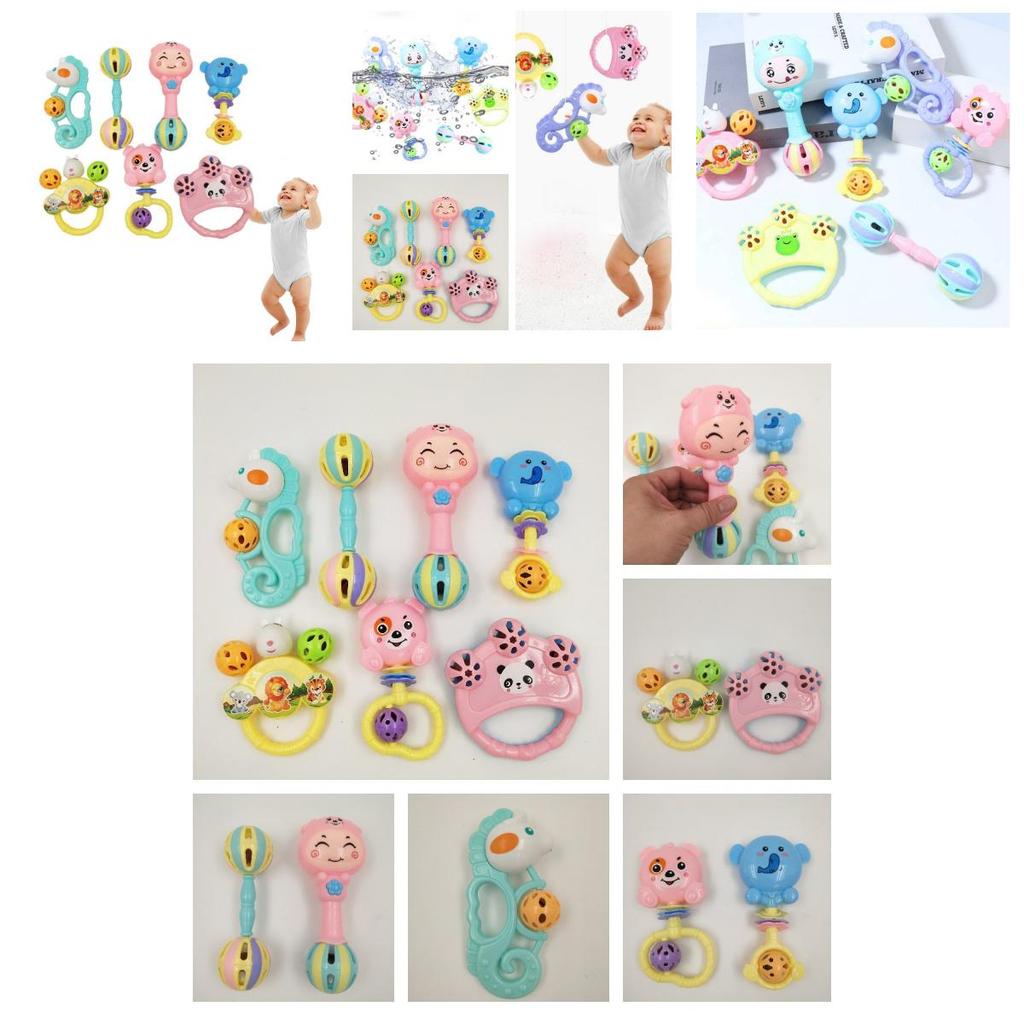 7pcs Eco-friendly Baby Teething Toys Set For 0-6 Months Non-toxic And Safe