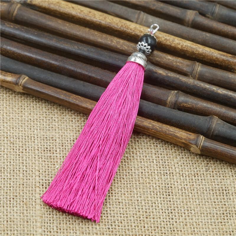 Tassel Ear With Hat Diy Handmade Ear Pendant High-End Lobster Buckle Tassel Ear Pendant
