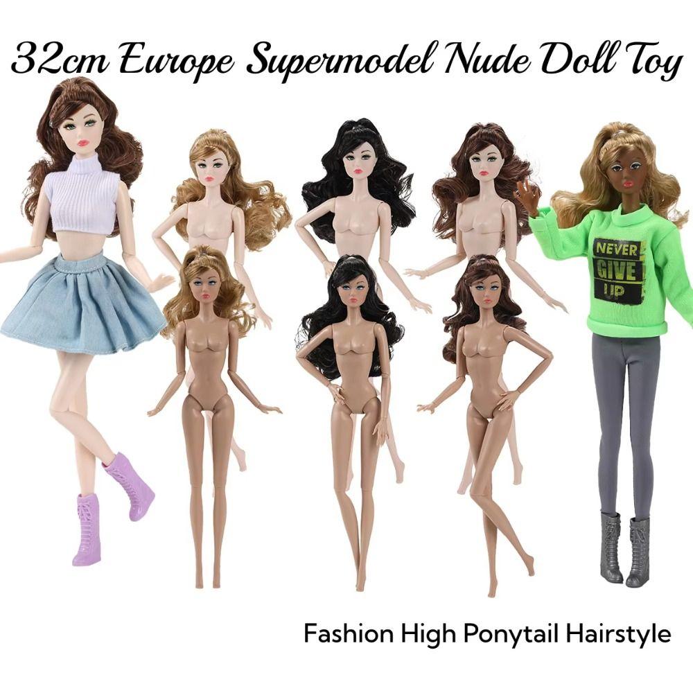 Curly Hair Supermodel Nude Doll European Action Figure Body Fashion 1/6 Doll Model Children Gift