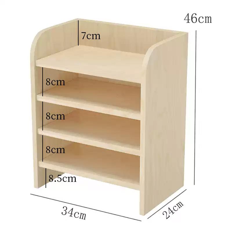 Modern Office Desk Organizer Multilayer Document Holder Bookshelf Storage Rack Workspace Paper Tray Station
