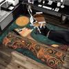 1pc Anime Cat Chair Mat - Fantasy Art Office Rug with Black Cat Design, Perfect for Home Decor and Gift Ideas.A044
