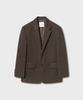 Nonblank Suede Oversized Jacket_Brown