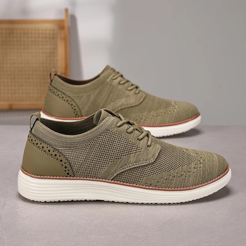 2026 New Mesh Shoes Anti-slip Wear Outdoor Casual Shoes Large Size Oxford Shoes Light Breathable Daily Commuting Shoes