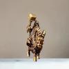 Figurină Războinic Gnom Capră din Alamă Miniatură Ornamente de Birou Modele Metalice Retro Statuie Decorațiune Casă
