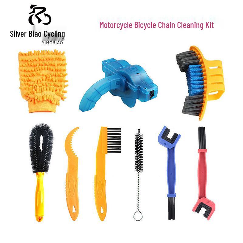Motorcycle & Bicycle Chain Cleaning Brush - Square Head Tool for Bike Maintenance