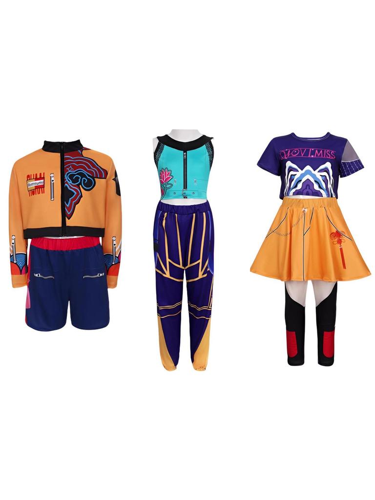 Evropský & Americký Cosplay Kostým Dívčí Skupiny Lovců Démonů - Sada Rumi Zoe Mila na Halloween