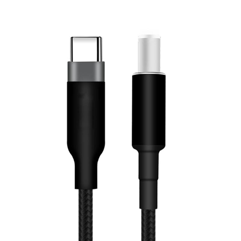 Fast Charging Laptop Power Cord USB C Tip to DC7.4x5.0mm 20V for Notebooks Power Supply Charging Cable Braided Wire