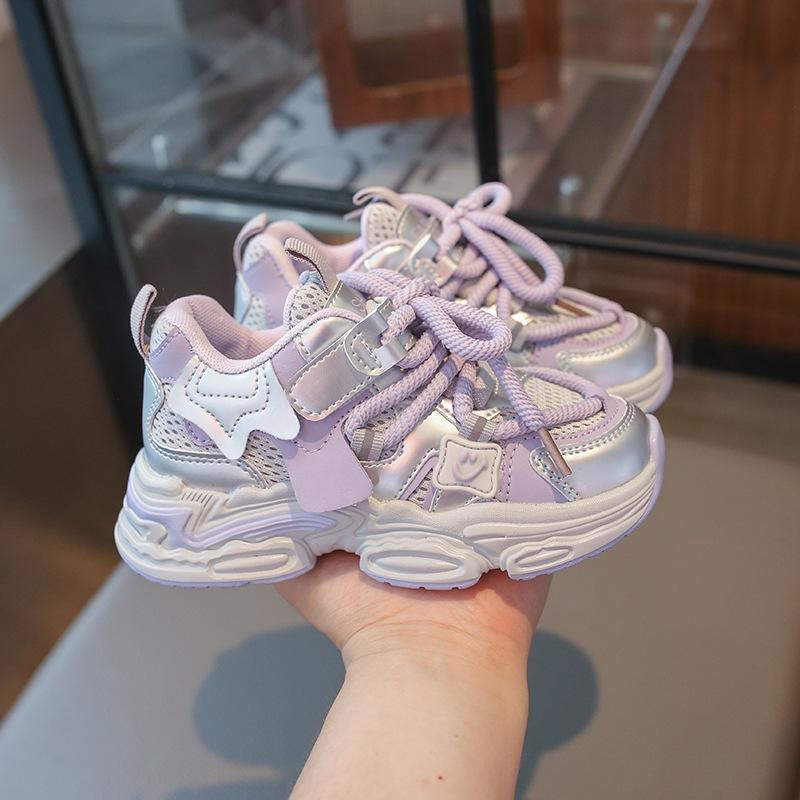 

Children s black sneakers Autumn breathable girls shoes 2025 new spring and autumn boys dad shoes are popular among older children 30