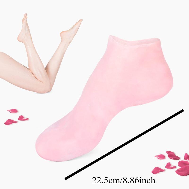 1 Pair Silicone Moisturizing Socks Exfoliating Gel Heel Socks Callus Cracked Dead Skin Remove Protector Pain Relief Foot Care