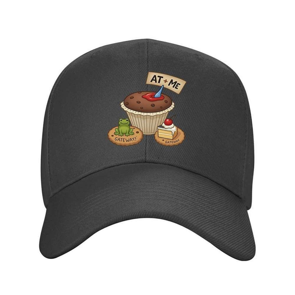 Dessert Frog Graphic Baseball Cap Unisex Adjustable Polyester Outdoor Casual Hat