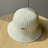 Knitted Bucket Hat Women's Spring Summer Solid Color Bucket Hat Sun Hat