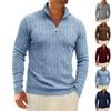 Чоловіча повсякденна сорочка з блискавкою на чверть, топ з довгим рукавом
