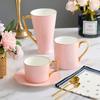 High Bone China Large Capacity High Cup Macaron Simple Water Cup Household Ceramic Coffee Cups Coffee Mug    Mugs Coffee Cups