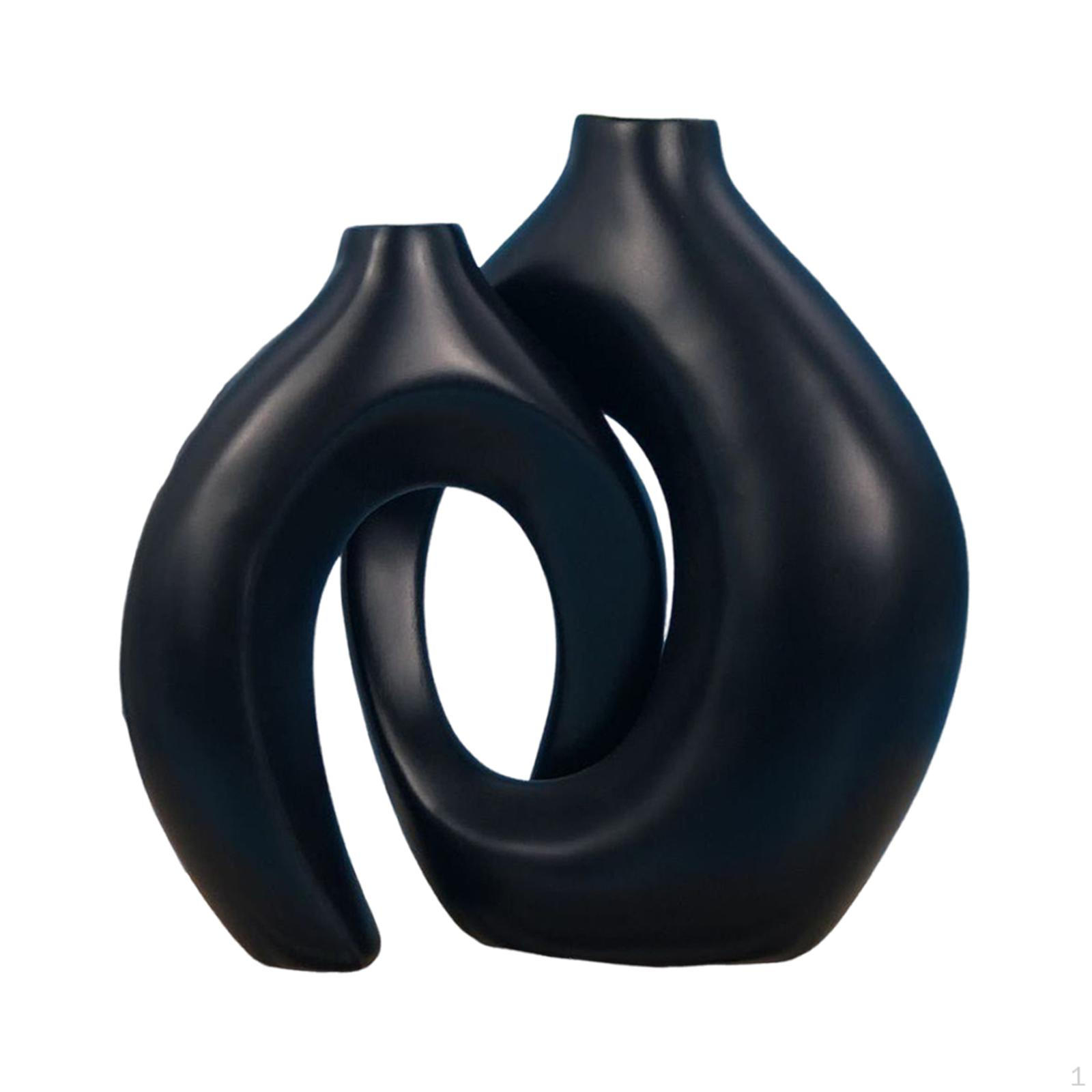 

Креативная ваза Modern Flower Boho Nordic Minimalist Vase, геометрическая форма для обеденного стола чёрный