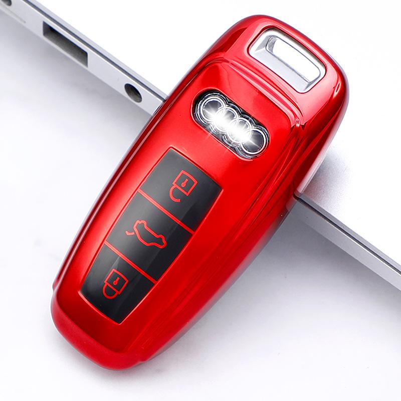 High Quality TPU Car Remote Key Case Shell Cover for A6 A7 A8 E-tron C8 D5 Q7 Q8 2018 2019 Protector Holder Fob Accessories