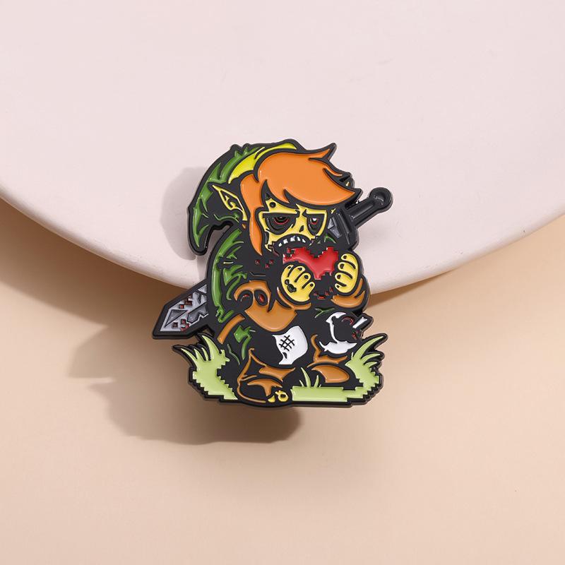 Eyecatching Zombie Cartoon Character Brooch Pin With Durable Metal Design For Everyday Use