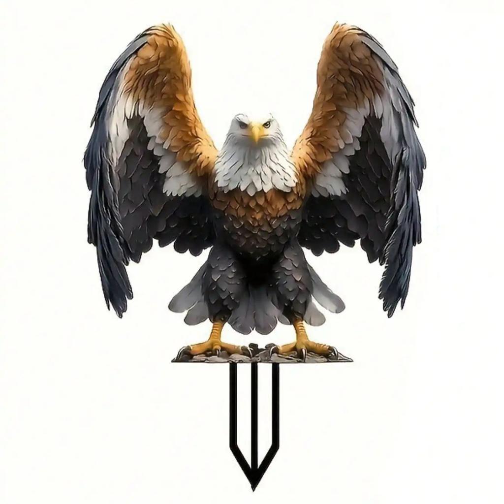 1pcs Falcon and Owl Garden Stakes - Realistic Outdoor Decoration, Suitable for Courtyard Decoration and Farm Decoration