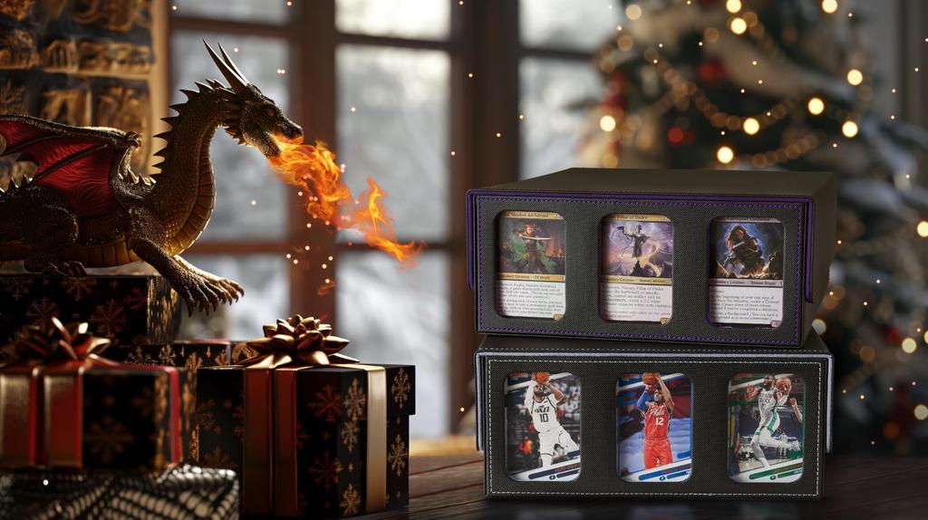 Deck Trading Card Card Storage Holds Trading with and Card Compatible with and Other Card Games Blue Interior with 3 Case, Case, Box, 2300+ Cards,