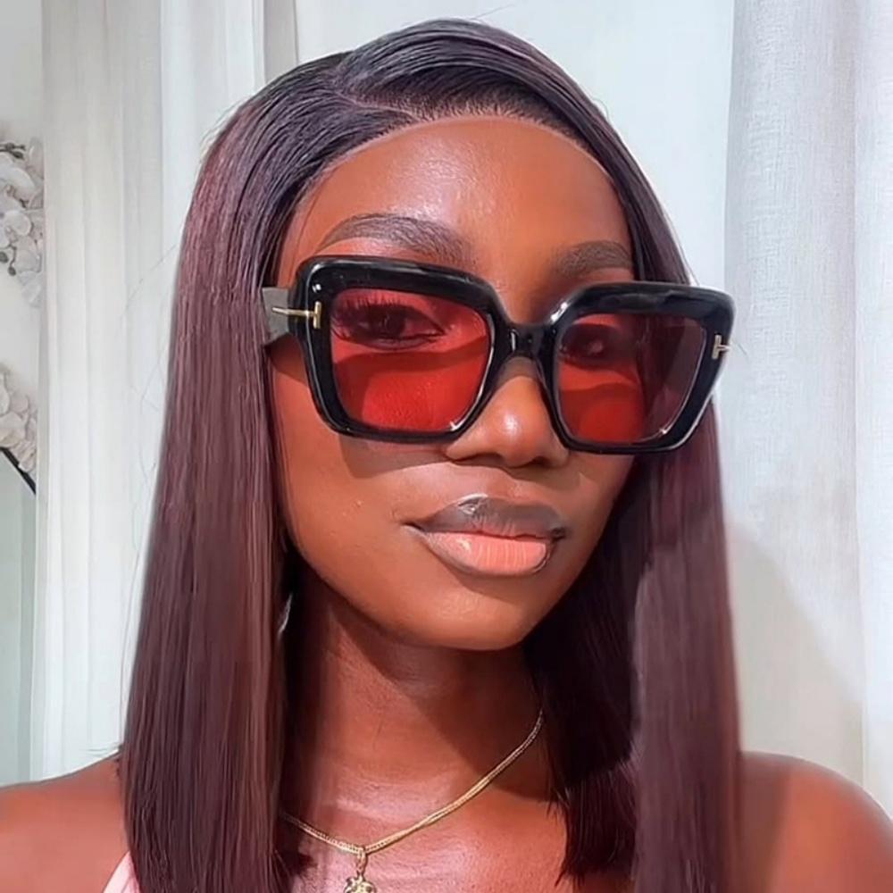 1pc Brand Designer Square Sunglasses Women Men Vintage High Quality Shades Sun Glasses Fashion Big Frame Eyeglasses UV400 Oculos