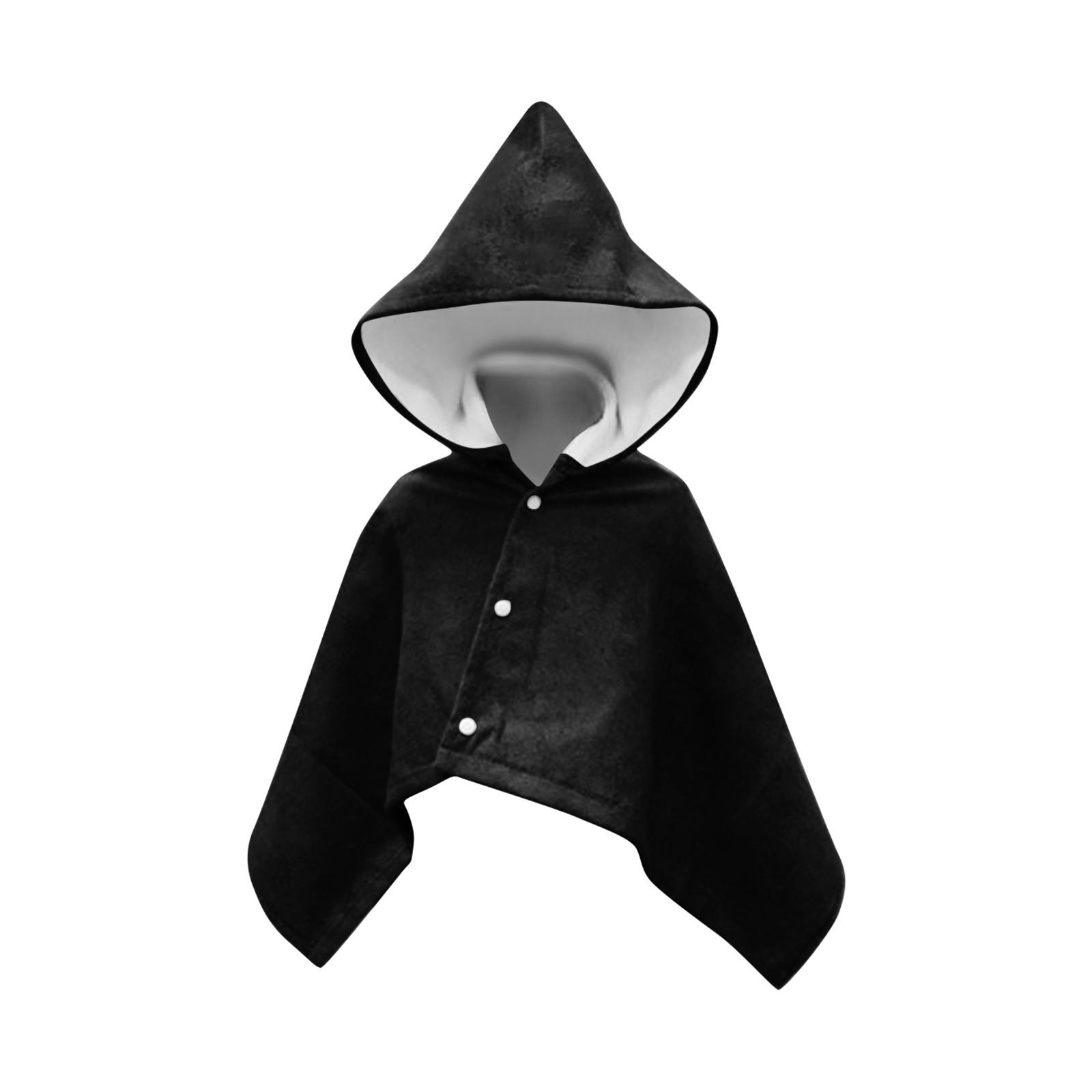 

Детское банное полотенце с капюшоном, накидка, детский халат с капюшоном, мультфильм One Size чёрный