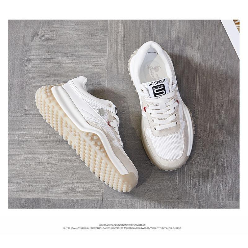 Herbst Film Absorption Sohle Leder Casual Dicke Sohle Sportliche Daddy Schuhe Große Größe Damenschuhe