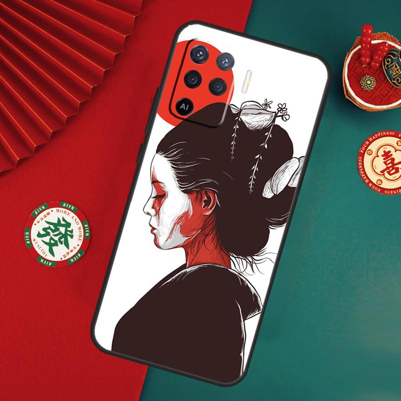 Japanese Style Art Case For Oppo A15 A17 A57 A6 A5 Pro A54 A74 A94 A16 A76 A96 A40 A60 A80 A18 A38 A58 A78 A98