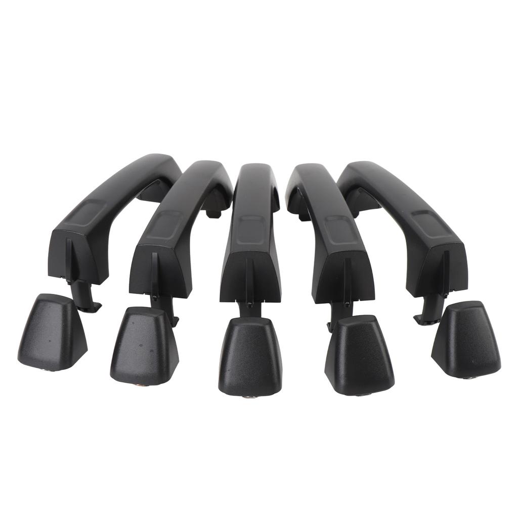 5 Sets Exterior Door Handle Black Comfortable Grip Precise Match Long Lasting 15296933 for H3 2006 To 2010